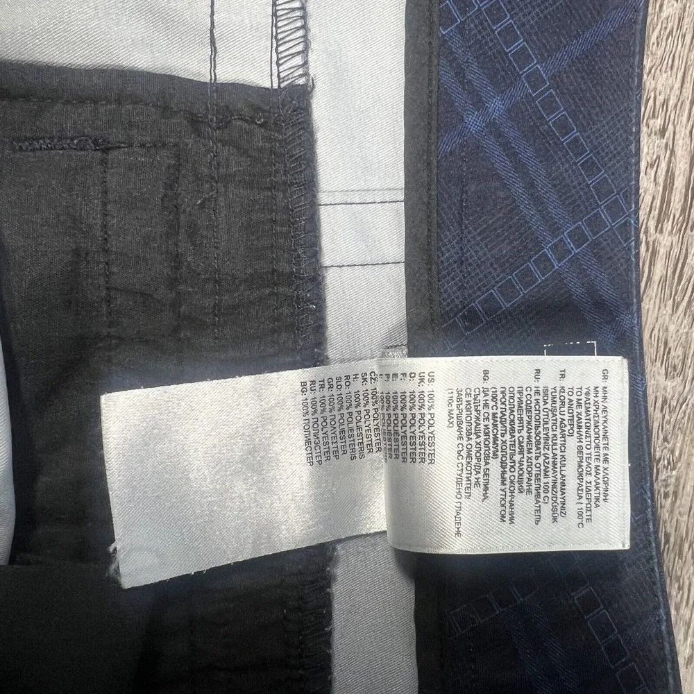 Adidas Shorts Mens 40 Blue Plaid Chino Flat Front Bermuda Golf Logo‎
